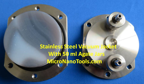 A set of 4 Stainless Steel Vacuum Jackets - For Vacuum and Inert Gas Grinding