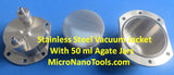 A set of 4 Stainless Steel Vacuum Jackets - For Vacuum and Inert Gas Grinding